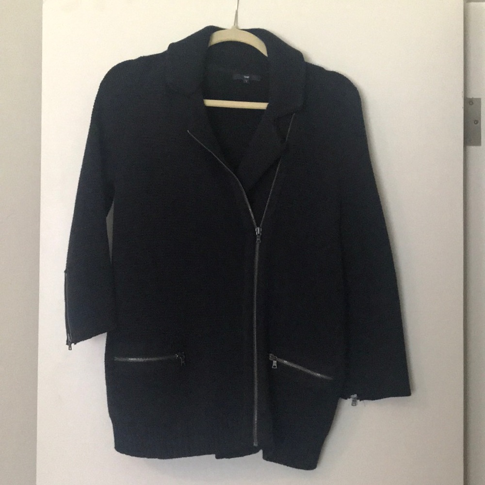 Gap navy zip sweater size medium